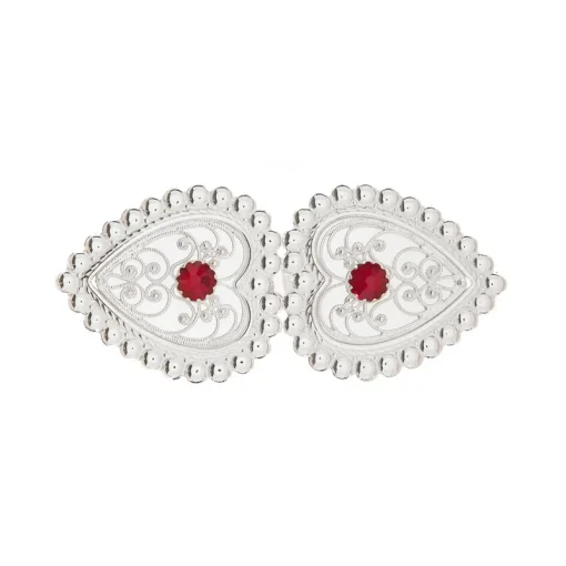 Hårpynt nr. 39 lys med rød sten