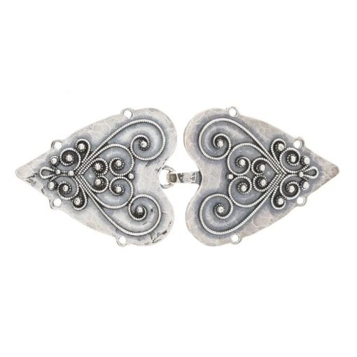 Capehekte nr. 12 med syhull, oksydert