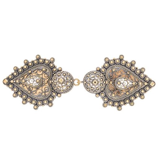 Beltespenne i gammelforgylt sølv til Beltestakk og Vest- og Øst-Telemarksbunad, Vossasylv 080707