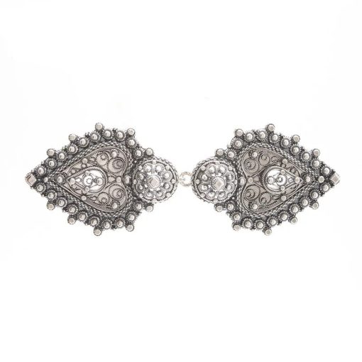 Koftespenne i oksidert sølv til Beltestakk og Øst- og Vest-Telemarksbunad, Vossasylv 081103