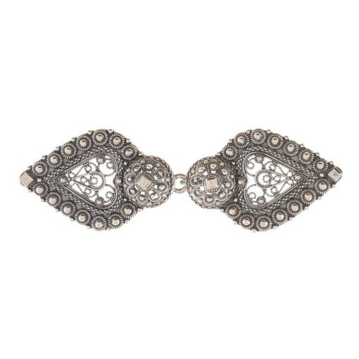 Kuftespenne i oksidert sølv med nål til Beltestakk og Øst- og Vest-Telemarksbunad fra Vossasylv 082107