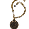 Armbånd med charms i oksidert bronse, 28 mm, 18,5 cm