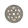 Slangesølje i sølv og gammelforgylt til Beltestakk og Øst- og Vest-Telemarksbunad, 7,4 cm diameter, Vossasylv 138700