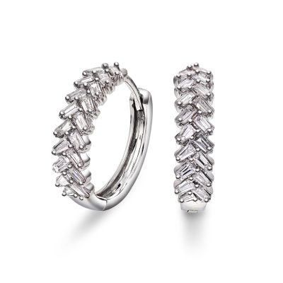 Øreringer i gull med diamanter 0,55 ct WSI