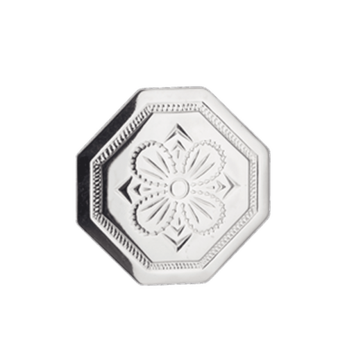 Knapp Nedre Buskerud 17 mm, kvit