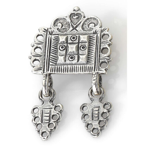 Beltestøl nr. 5, oksidert, med lite øsken bak (gammel modell)