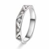 Fasettring i hvitt gul med diamant 0.10ct (TWSI)