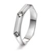 Fasettring i hvitt gul med diamant 0.06ct (TWSI)