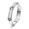 Fasettring i hvitt gul med diamant 0.12ct (TWSI)