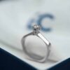 Fasettring i hvitt gul med diamant 0.20ct (TWSI) - Bilde 2