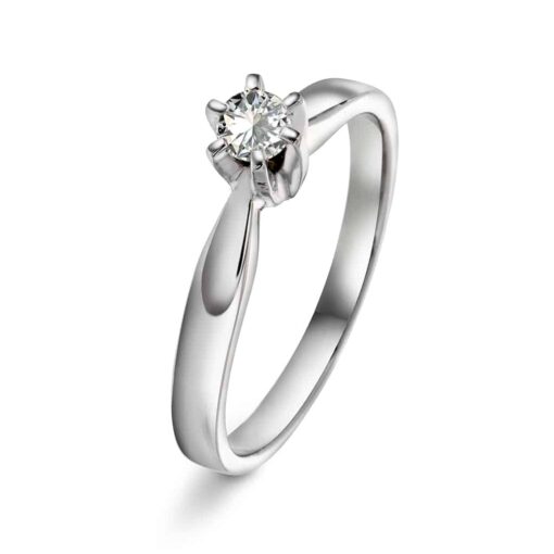 Capella ring i hvitt gull, Diamant 0.20ct (WSI)