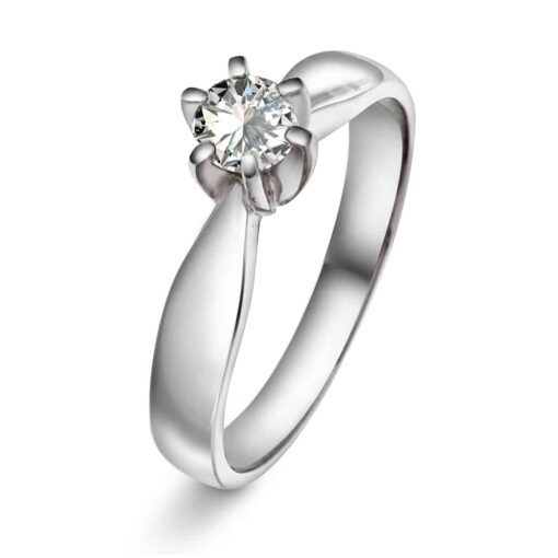 Capella ring i hvitt gull, Diamant 0.50ct (WSI)