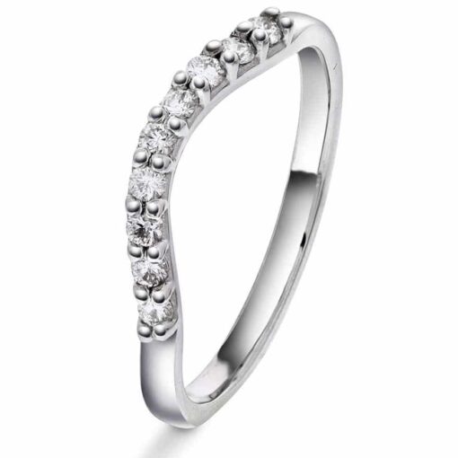 Ring i gull med diamant 0,18 ct wsi