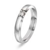 Alliansering Alpha i hvitt gull, Diamant 0.07ct (WSI)