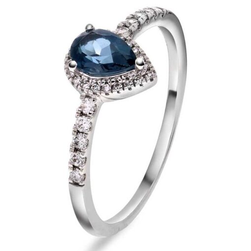 Ring i gull med diamant 0,15 ct wsi
