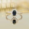 WG Ring Rosett med Safir og Diamanter - Bilde 2