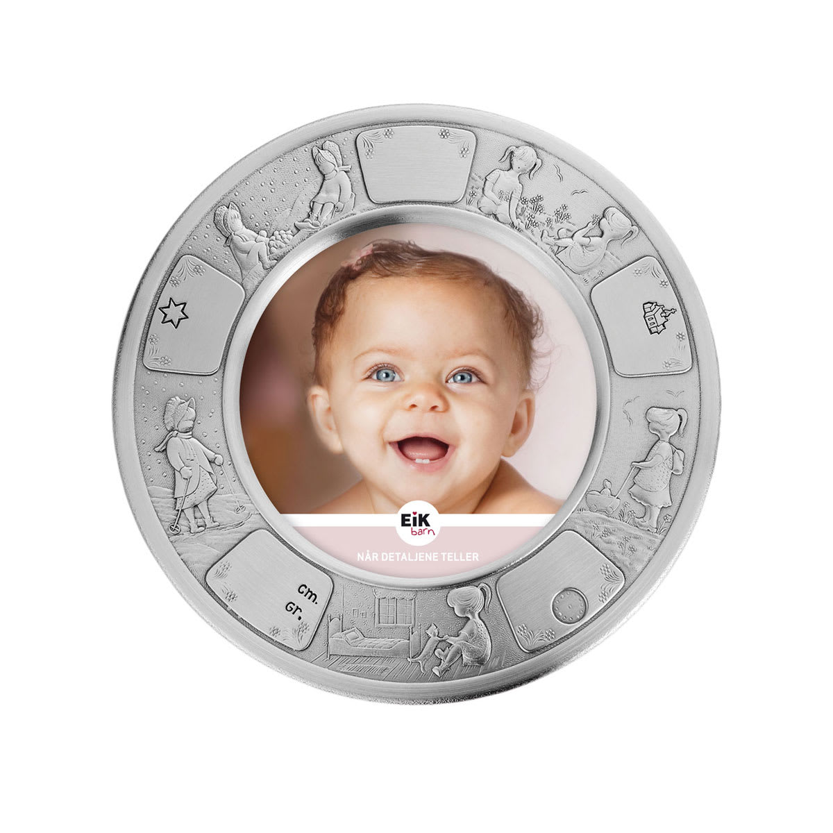 EIK Barn - Grete Liten dåpsramme i tinn