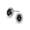 Øredobber i hvitt gull, Spinell og Diamant 0.09ct (WSI)