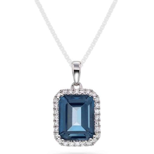 Anheng i gull med diamant 0,14 ct wsi