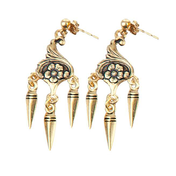 Ørepynt nr. 78 Løken gammelforgylt