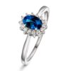 WG Ring Rosett med Safir og Diamanter