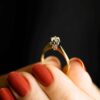 Tulipanring i gull, Diamant 0.25ct (TWSI) - Bilde 2