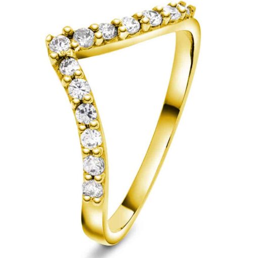 Ring i gull med diamant 0,26 ct wsi
