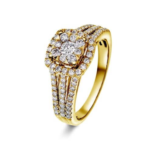 Gult Gull Ring 0,90 ct WSI