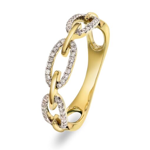 Panzerring i gull, Diamant 0.20ct (WSI)