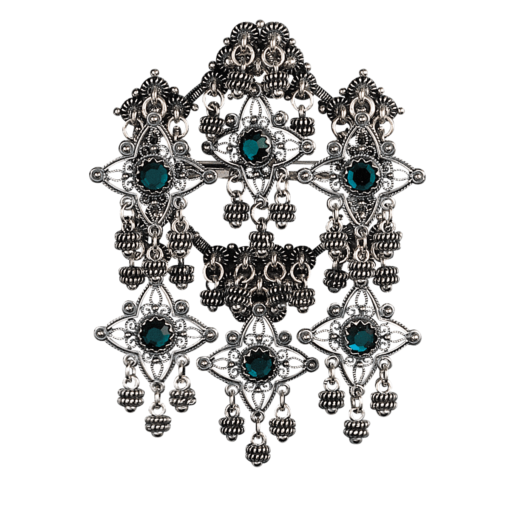 Bøheradsring oksydert med grønne stener