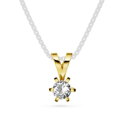 Capella anheng i gull, Diamant 0.30ct (WSI)