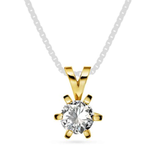 Capella anheng i gull, Diamant 0.50ct (WSI)