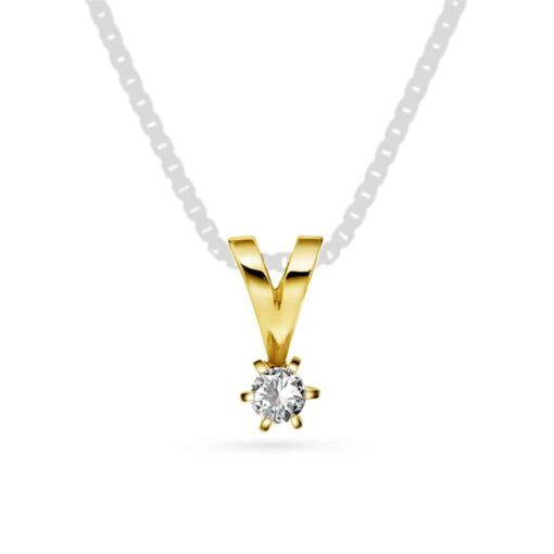 Superstar anheng i gull, DIamant 0.10ct (TWSI)