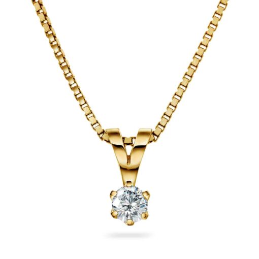 Polaris anheng i gull, Diamant 0.30ct (TWSI)
