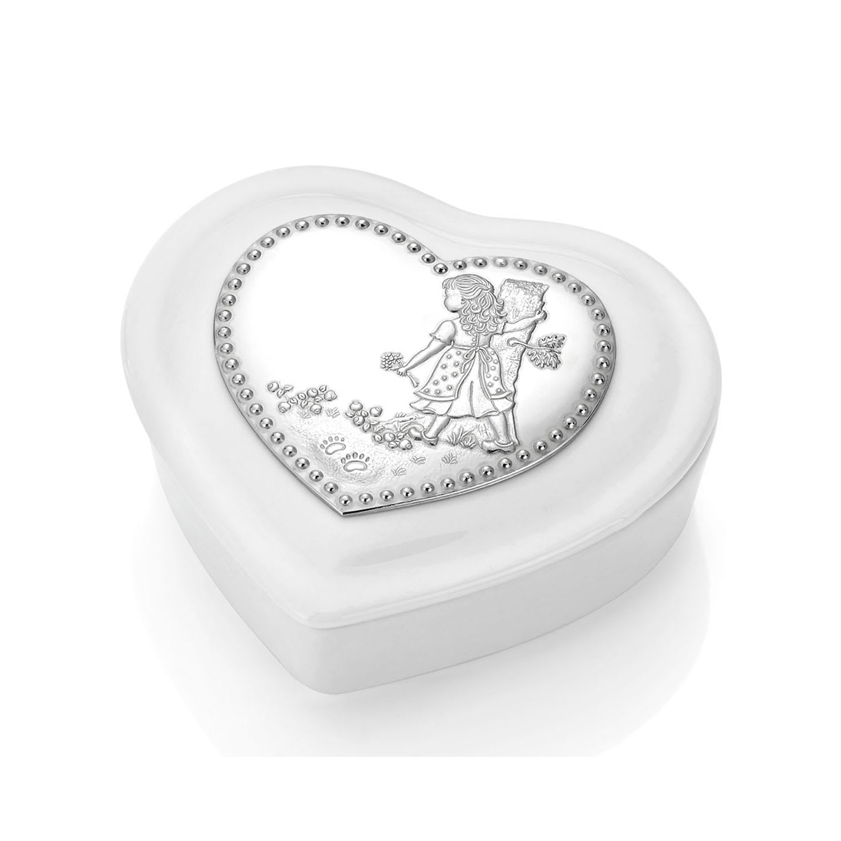 EIK Barn - Gullhår smykkeskrin i porselen med tinndekor