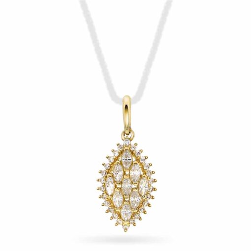 Anheng i gull med zirkonia