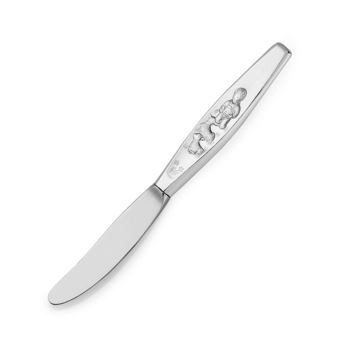 EIK Barn - Bæ bæ lille lam Barnekniv i sølv, til gutt