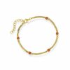 Armbånd i sølv med orange zirkonia