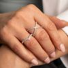 Ring i sølv med zirkonia swan tail - Bilde 2