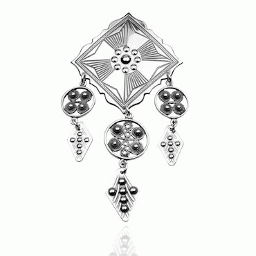 Halsnål nr. 52 liten oksydert