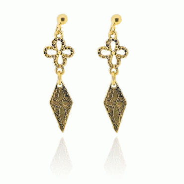 Ørepynt nr. 8 barn gammelforgylt