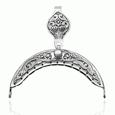 Veskelås nr. 19 sølv oksydert