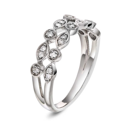 Ring i gull med diamanter 0,18 ct