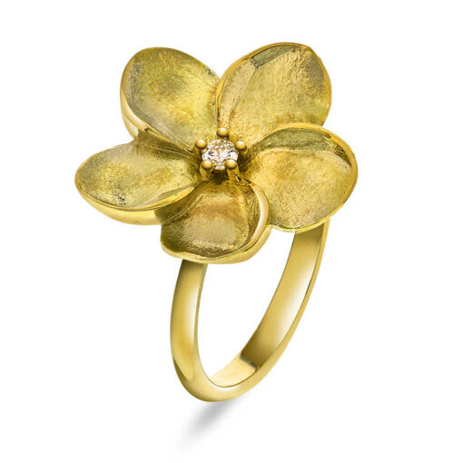 Ring i gull med diamant 0,05 WSI