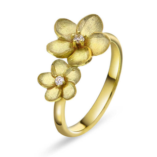 Ring i gull med diamant 0,05 WSI