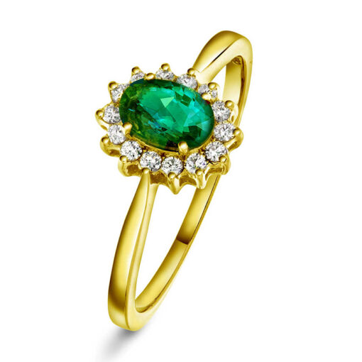 Ring i gull med diamant 0,14 ct WSI