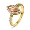 Rose ring i sølv med zirkonia