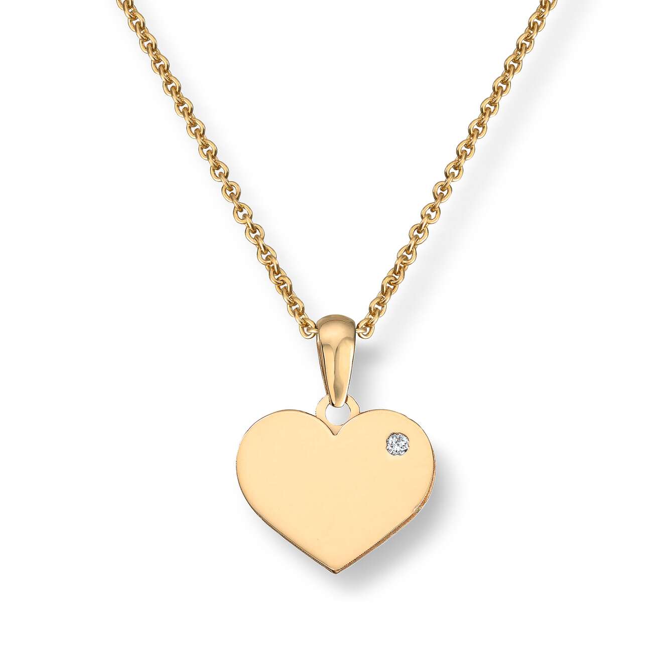 Hjerteanheng i gull 0.015ct WSI