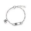 Armbånd i sølv med fotball