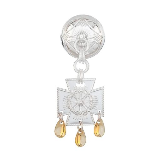 Halsnål nr. 70 lys forgylt